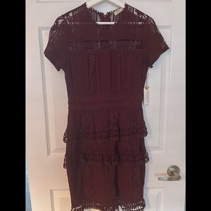DEX (the bay) Lace Burgundy Dress